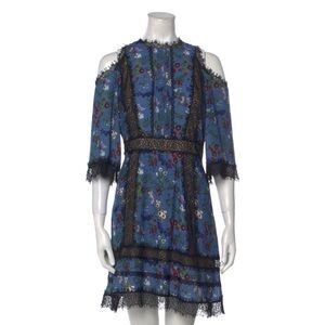 Alice + Olivia
Marta High-Neck Floral-Printed Mini Dress